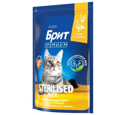 Брит Премиум Cat Sterilized (Утка, курица), 400 г