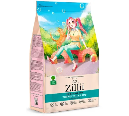 ZILLII Skin & Coat Care (Индейка с ягненком), 400 г
