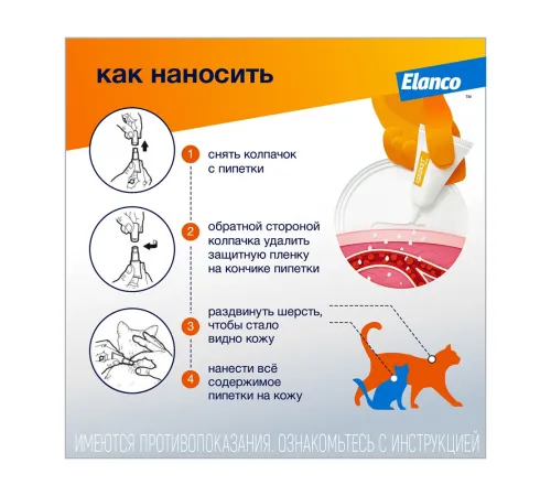 Elanco Адвокат для кошек более 4 кг, 1 пипетка