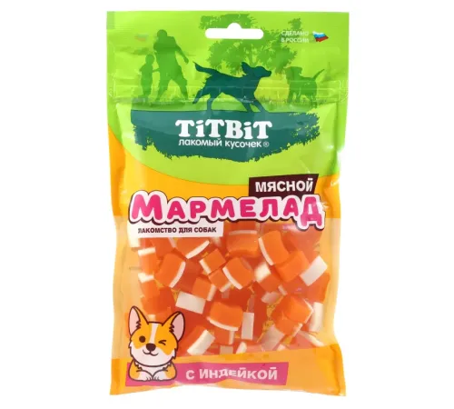 ТИТБИТ Мармелад мясной с индейкой для собак, 120 г