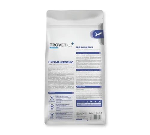 Trovet Plus Adult Cat Hypoallergenic (Кролик), 1,2 кг