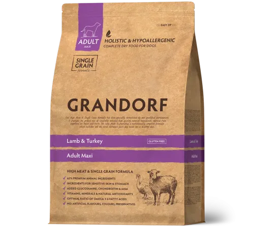 Grandorf Adult Maxi (Ягненок, индейка), 3 кг