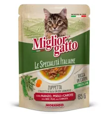 Miglior gatto Суп Le Specialità Italiane (Говядина, горох и морковь), 85 г