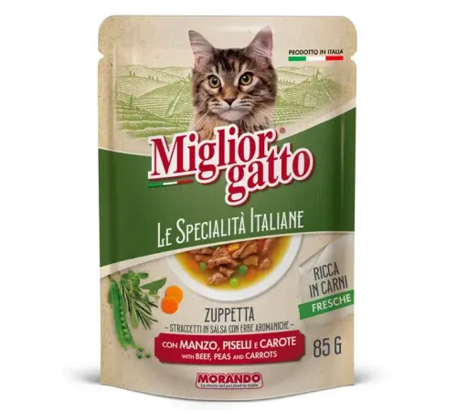 Miglior gatto Суп Le Specialità Italiane (Говядина, горох и морковь), 85 г