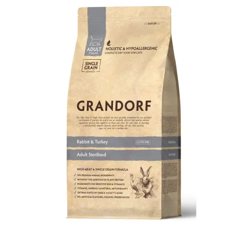 Grandorf Adult Sterilized (Кролик, индейка), 400 г