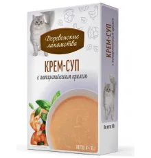 Деревенские лакомства Крем-суп с антарктическим крилем, 35 г х 4 шт (Box)