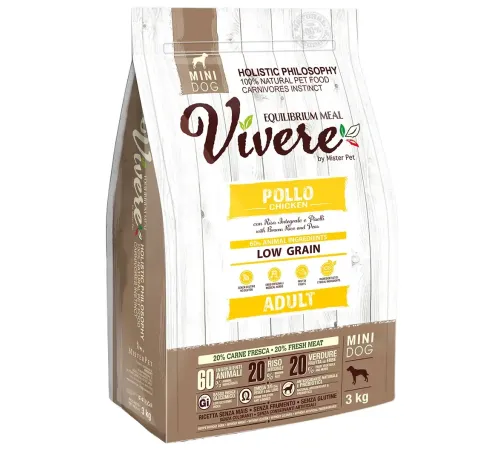 Vivere Dog Adult Mini (Курица), 3 кг