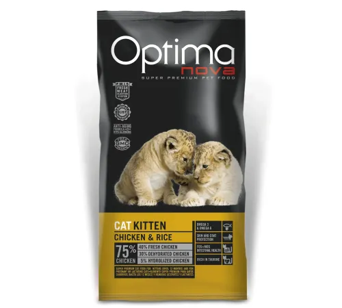 Optimanova Kitten (Курица и рис), 2 кг