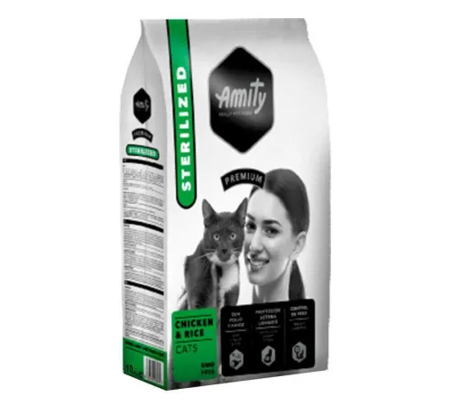 Amity Premium Sterilized Cats (Курица и рис), 1,5 кг