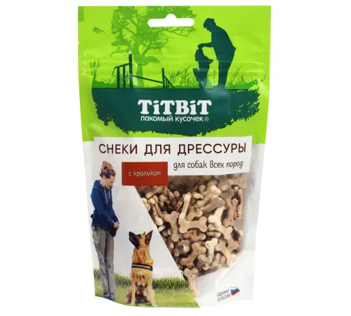 ТИТБИТ Снеки для дрессуры с кроликом, 100 г