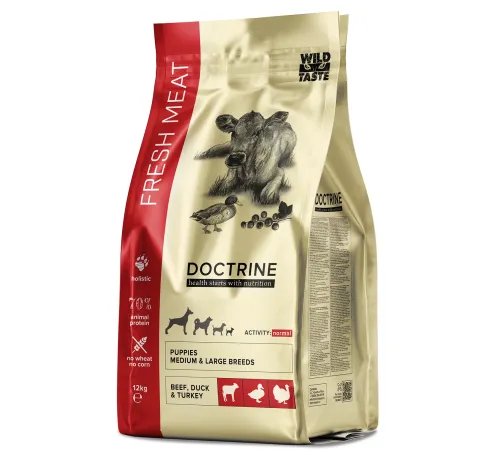 Doctrine Fresh meat Puppy Medium&Maxi (Индейка, говядина, утка), 12 кг