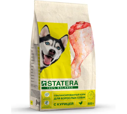 Statera для взрослых собак (Курица, рис), 800 г