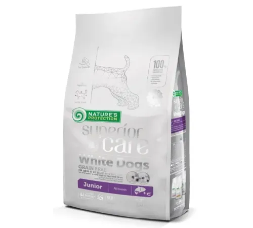 Nature's Protection Superior Care White Dog Junior (Лосось), 1,5 кг
