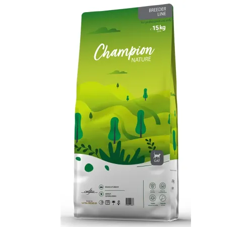 Craftia Champion Nature Ultra Sterilized Cat (Утка, индейка), 15 кг