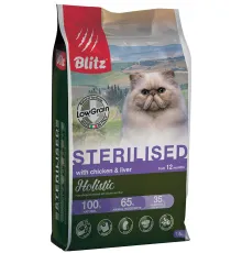 BLITZ Holistic LG Adult Sterilised Cat (Курица, печень) 1,5 кг