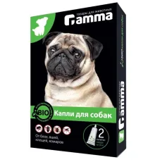 Gamma Капли БИО для собак от внешних паразитов, 2 пипетки по 1 мл