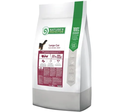 Nature's Protection Large cat Poultry, 18 кг