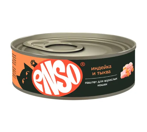 ENSO Консервы для кошек (Индейка, тыква), 100 г