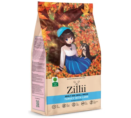 ZILLII Adult Dog Small Breed (Индейка, ягненок), 800 г