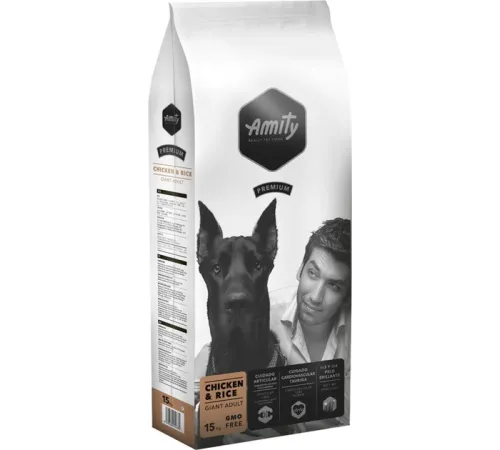 Amity Premium Razas Gigantes (Курица и рис), 15 кг
