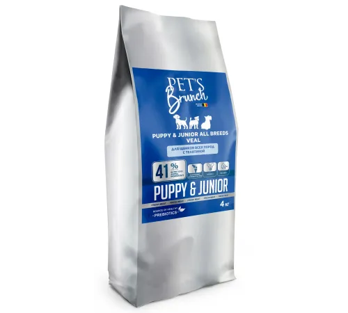 Pet's Brunch Puppy & Junior All Breeds (Телятина), 4 кг