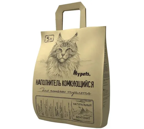 Mypets Наполнитель комкующийся Nature, 5 л