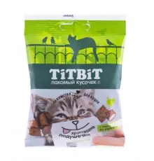 ТИТБИТ Хрустящие подушечки для кошек с паштетом из индейки, 30 г