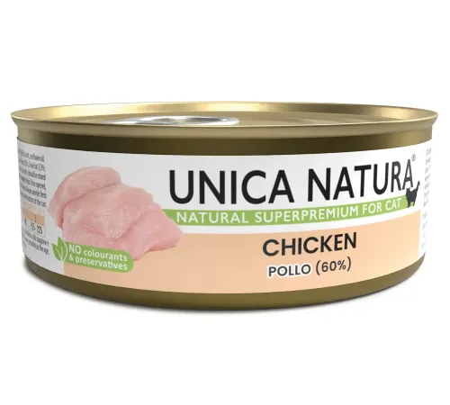 Unica Natura Консерва для кошек (Курица), 70 г