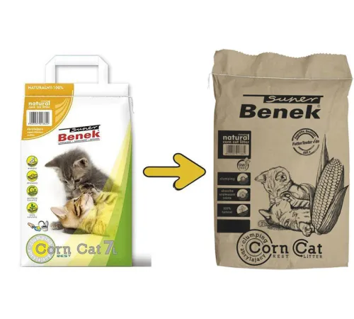 Super Benek Corn Cat кукурузный, 7 л