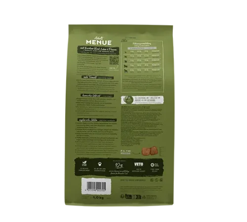 Bosch HPC Menue Adult (Говядина с субпродуктами, рожью и овсом), 1 кг