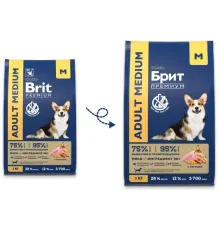 Брит Премиум Dog Adult Medium (Курица), 1 кг