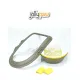 JollyPaw Туалет для кошек с бортиком и сеткой, серо-коричневый/жёлтый, 39х22х59 см