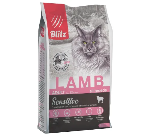 BLITZ Sensitive Adult Cat (Ягненок) 2 кг