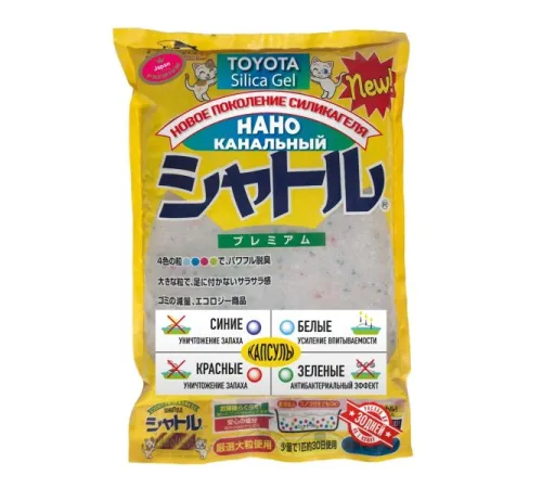 Наноканальный силикагелевый наполнитель Toyota silica gel, 3,6 л