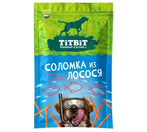 ТИТБИТ Соломка из лосося для собак, 80 г
