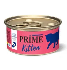 Prime Kitten Консервы (Тунец и курица в собственном соку), 85 г
