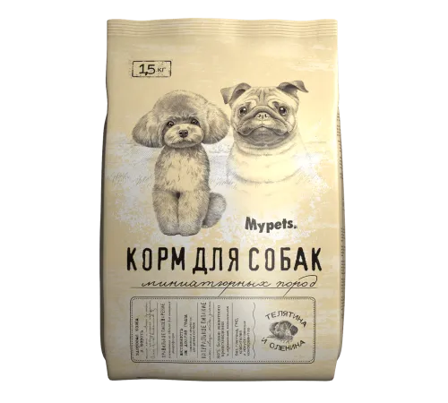 Mypets для собак миниатюрных пород (Телятина, оленина), 1,5 кг