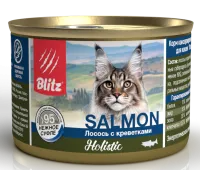 BLITZ Holistic Cat (Лосось с креветками) 200 г