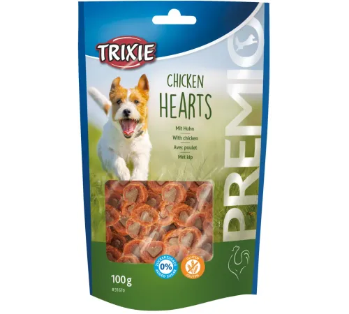 Trixie Premio Cердечки с курицей и печенью для собак, 100 г