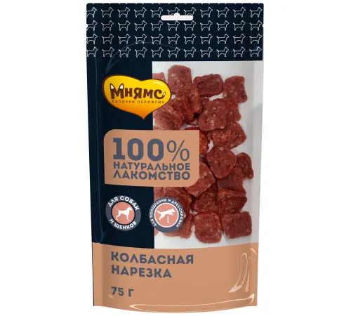 Мнямс Колбасная нарезка для собак, 75 г