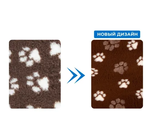 ProFleece Коврик меховой 1х1,6 м, шоколад/крем