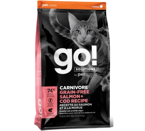 GO! Carnivore GF Cat (Лосось и треска), 1,36 кг