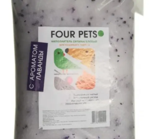 FOUR PETS силикагелевый наполнитель (Лаванда), 20 кг