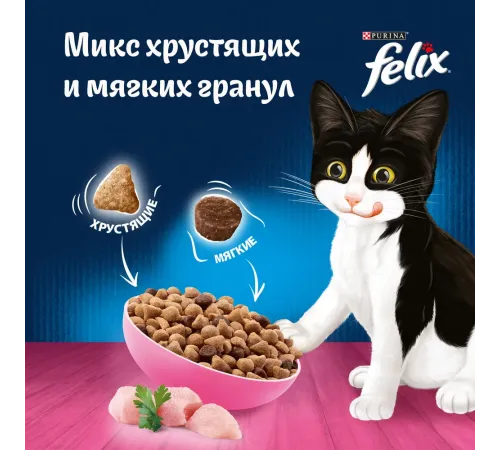 Felix Двойная вкуснятина для котят (Курица), 600 г