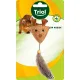 Triol Игрушка для кошек Мышка с перьями, 65/180мм