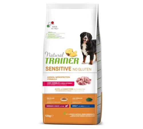 Trainer Natural Sensitive No Gluten Medium&Maxi Adult (Кролик), 12 кг
