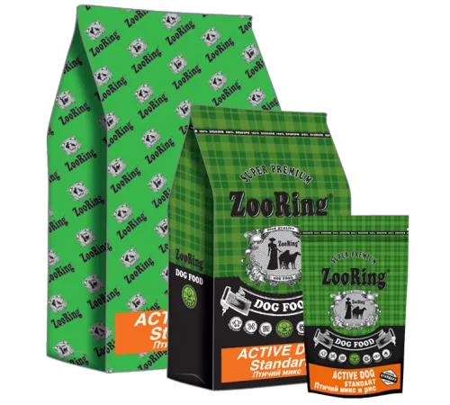 ZooRing Active Dog Standart (Птичий микс), 2 кг