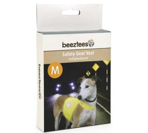 Beeztees Жилет светоотражающий для собак жёлтый М