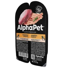 AlphaPet Superpremium паштет с индейкой для котят, 80 г