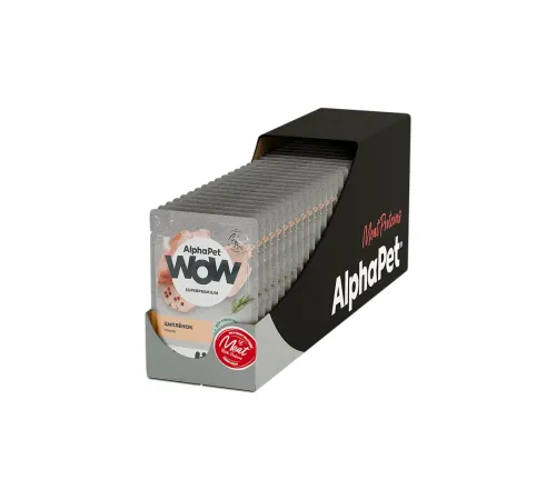 AlphaPet WOW Superpremium Паштет с цыпленком для стерилизованных кошек, 85 г